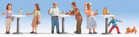 Stand-Up Cafeteria People w/3 High Tables - 15833 : HO