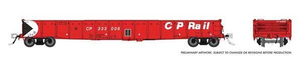 52' 6 inch Mill Gondola Canadian Pacific CP - 50052A : HO