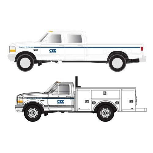1990s Ford F-250 - F-350 Standard Cab Pickup/Utility Truck Set CSX Transportation - 60000154 : N