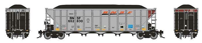 AutoFlood III Rapid Discharge Coal 4-Bay Open Hopper BNSF Railway 653166 - 169003A : HO