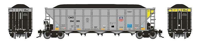 AutoFlood III Rapid Discharge Coal 4-Bay Open Hopper Union Pacific CMO 504409 - 169023A : HO