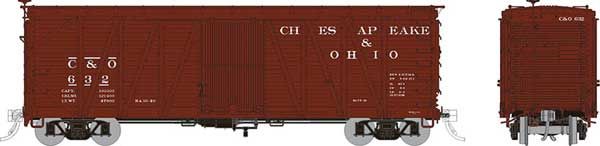 40' USRA Single-Sheathed Wood Boxcar - Chesapeake & Ohio - 142004A : HO