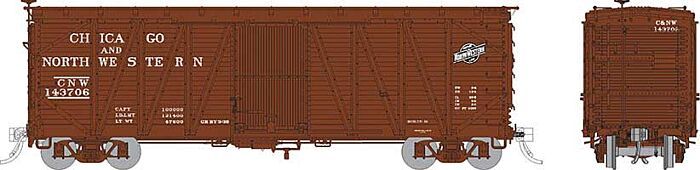 40' USRA Single-Sheathed Wood Boxcar - Chicago & North Western - 142005A : HO