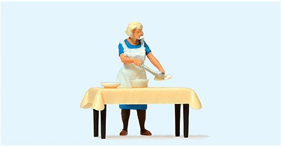 Housewife at the Table Serving - 28130 : HO