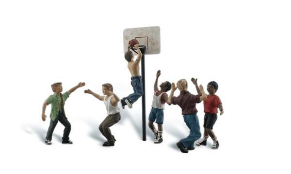 Shooting Hoops - Scenic Accents pkg (7) - A1926 : HO