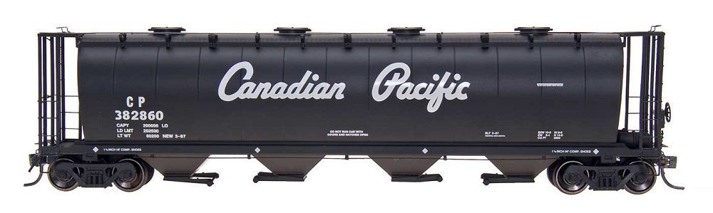 59' 4-Bay Cylindrical Covered Hopper Canadian Pacific CP-45212 : HO