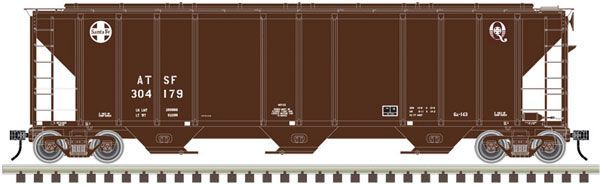 Pullman Standard 4427 3-Bay Covered Hopper Santa Fe ATSF 304977 - 50004602 : N