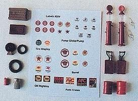 Old Time Gas Station Detail Set (Pre-1940's) unfinished - 504 : HO