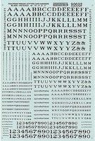 Railroad Roman Letters and Numbers, black - 90002 : HO