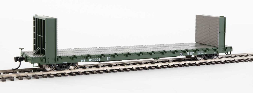 60' Pullman-Standard Bulkhead Flatcar (48' IL) - Indiana Harbor Belt IHB 819009-5812 : HO