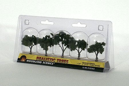 Trees-med Green Deciduous 1 1/4 Inch -2 Inch - TR1502