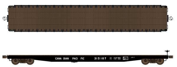 62 Ft Flat Car-40117 : HO