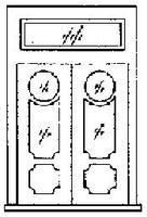 Double Door with frame & Transom Pkg(3) HO/HOn3 - 5109 : HO
