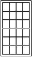 Masonry Windows Pkg(8) -- 12 Over 12; Scale 48 X 86 Inch-5278 : HO