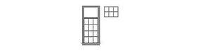 18-pane Top Tilt Out Industrial Window Pkg(8) -- Scale 35 X 94 Inch - 8157 : HO