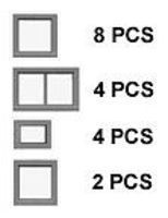 Assorted Work Car Windows; 4 Sizes 18-piece Set - 8206 : HO