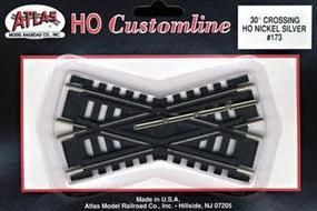 30-degree Code 100 Sectional Track Custom-Line Crossing - 173 : HO