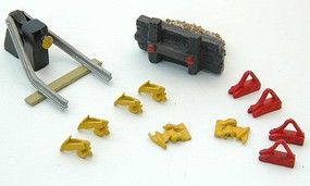Rail Car Stops w/Derail Detail Set (12) Unfinished - 335 : HO