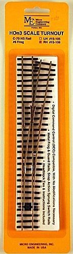 HOn3 Code 70 Turnout Right Hand #6 - 15106 : HON3