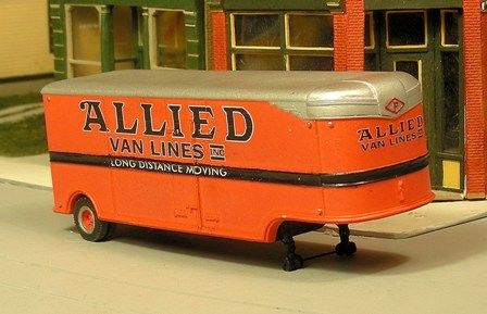 32' Fruehauf Allied Moving Van (Circa 1941-46) - Unpainted Kit - T0072 : HO