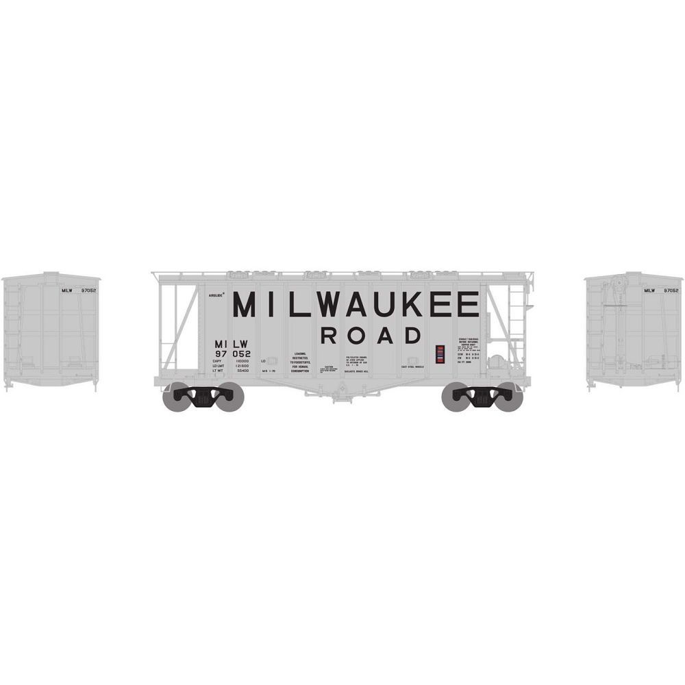 GATC 2600 Covered Airslide Hopper MILW 97069 - 23184 : N