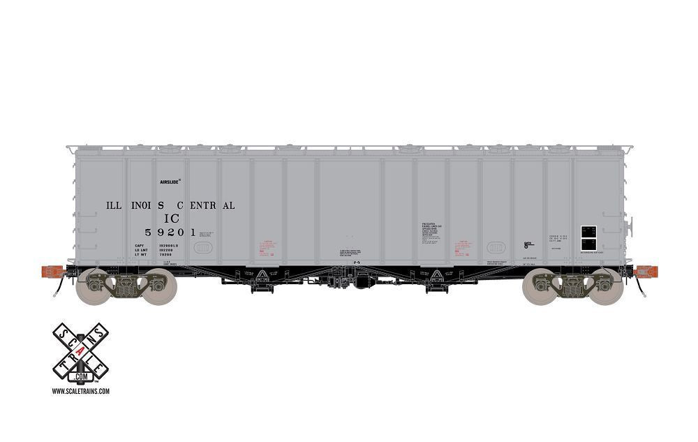 GATC 4180 Airslide Covered Hopper, Illinois Central 59263 (R2) - 31985 : HO