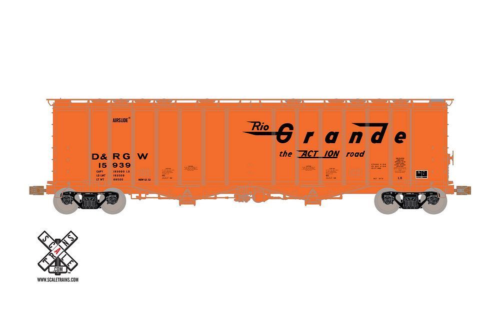 GATC 4180 Airslide Covered Hopper, Rio Grande 15945(R2) - 10894 : HO