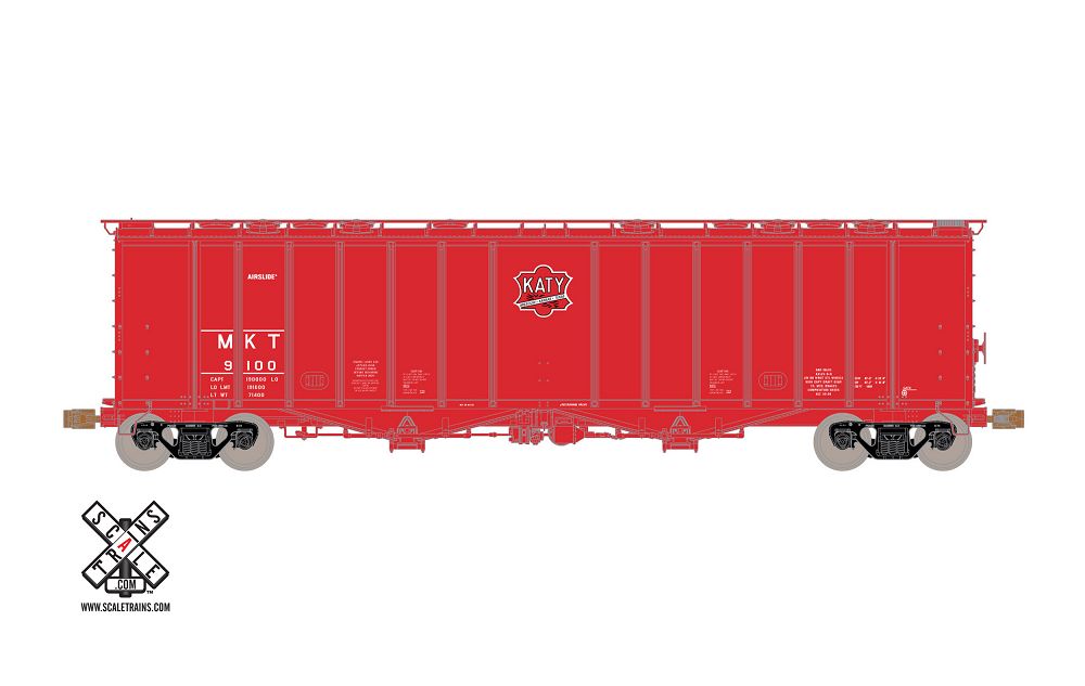 GATC 4180 Airslide Covered Hopper, MKT 9100 (R2) - 10898 : HO