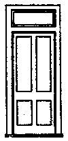 Station Door w/frame & Transom HO/HOn3 DRGW Style pk/3 - 5058 : HO