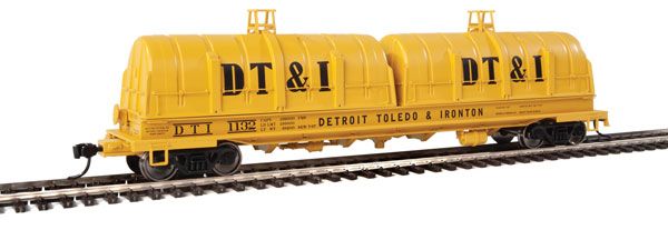 50' Evans Cushion Coil Car - Detroit, Toledo & Ironton 1128 - glass-fiber hood - 105217 : HO