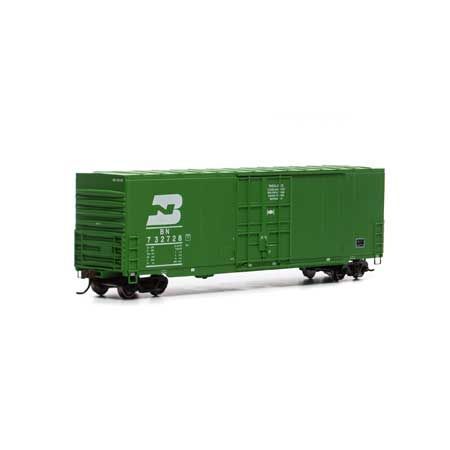 50' Smooth Hi-Cube Plug Door Box Car, Burlington Northern BN 732728 - 1673 : HO