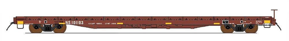 60' Wood Deck Flat Car Norfolk Southern NS - 46419 : HO