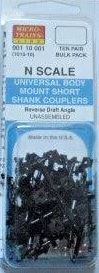 Short Shank 1015-10 Body Mount Knuckle Coupler, Bulk Pack 10-Pair Unassembled - 00110001 : N