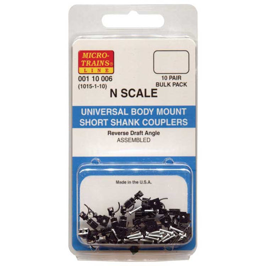 Universal Body Mount&nbsp;1015-1-10 Short Shank Coupler Assembled 10 Pair Bulk Pack - 00110006 : N