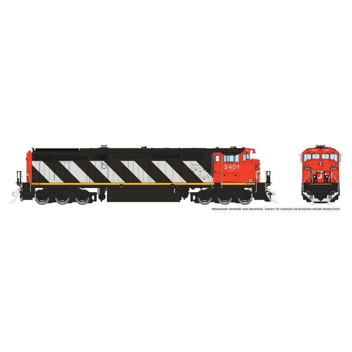 GE Dash 8-40CM - Canadian National 2417 w/DCC & Sound (Stripes Scheme) - 24503 : HO