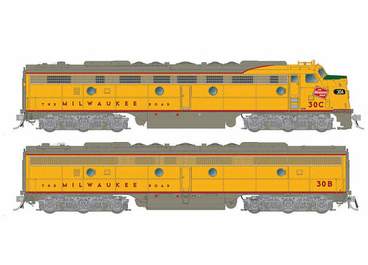 EMD E8A/B - Milwaukee Road 34A/B w/ESU Loksound Sound & DCC - 28557 : HO