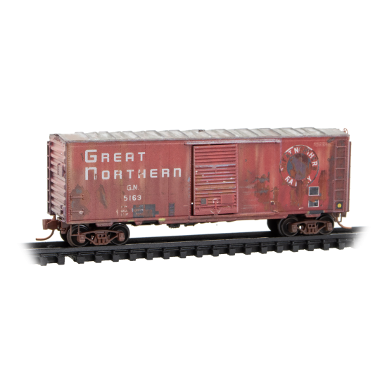 40' Standard Boxcar Weathered Great Northern #5169 - 073144360 : N