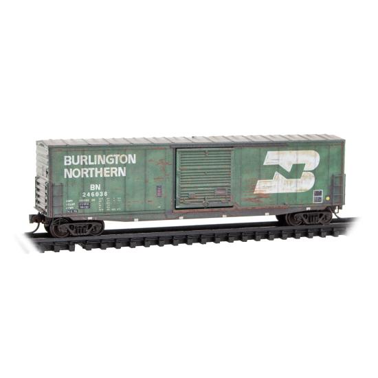 50' Standard Boxcar Weathered Burlington Northern #246038 - 180144480 : N