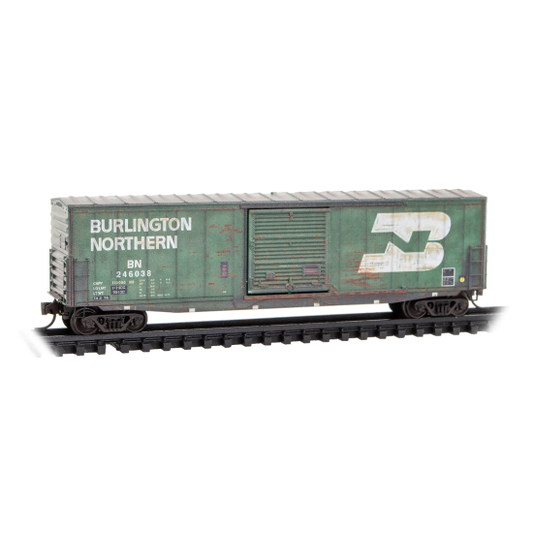 50' Standard Boxcar Weathered Burlington Northern #246038 - 180144480 : N