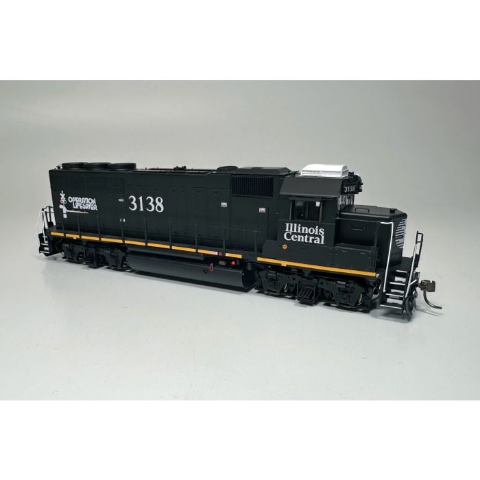 EMD GP40R (DC/DCC/Sound): Illinois Central - Black Scheme: #3138 - 40554 : HO