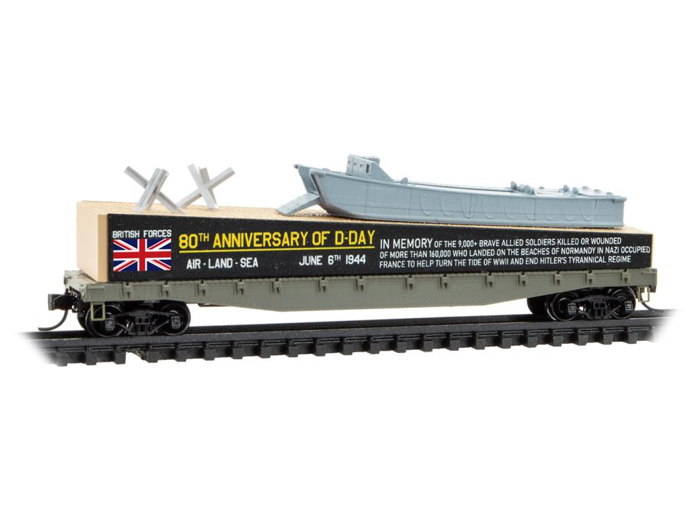 50'Flatcar 80th Anniversary D-Day with Boat Load-04500781 : N