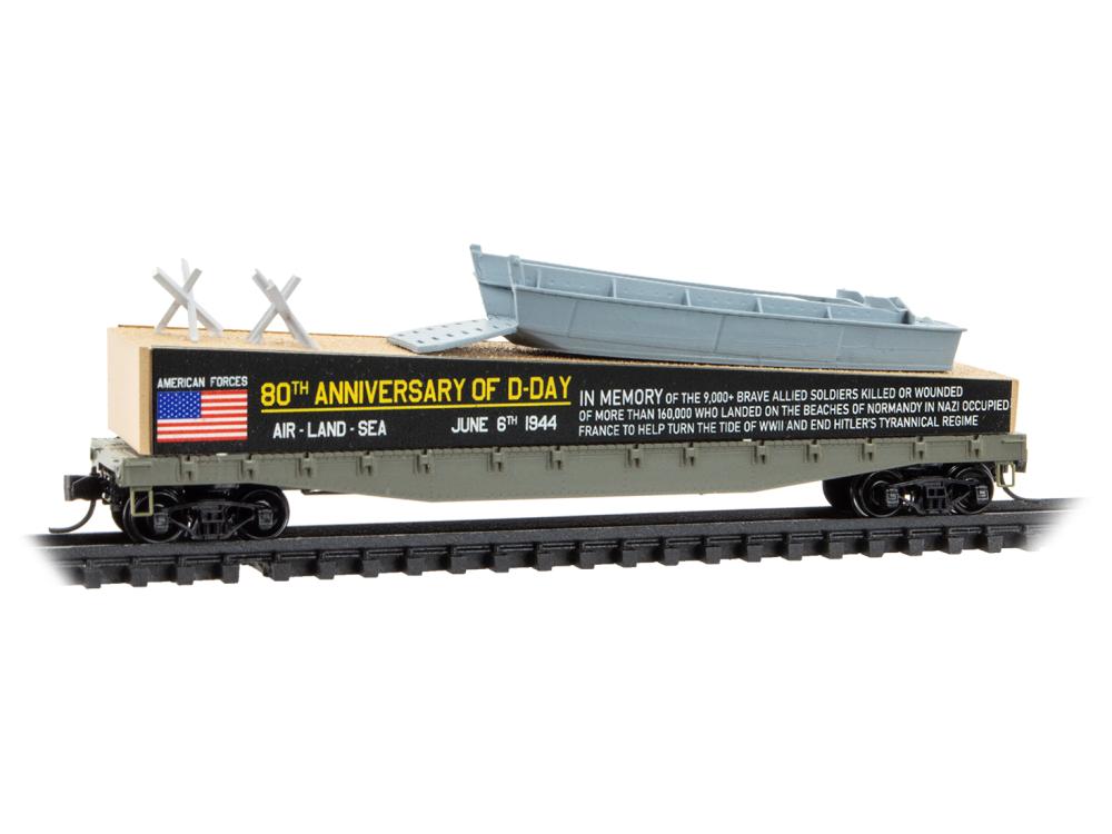 50'Flatcar 80th Anniversary D-Day with Boat Load-04500780 : N