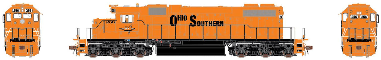 EMD SD38-2 Locomotive, Ohio Southern DC/DCC Ready, OS #256 - HFL504001 : HO