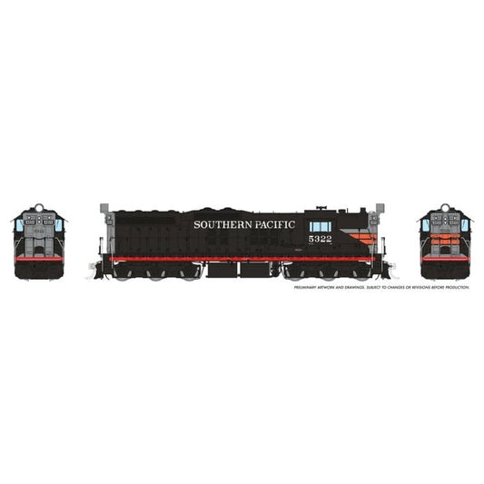 EMD SD7 (DC/DCC/Sound): Southern Pacific - Black Widow: #5322 - 50611 : HO