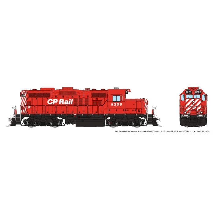 GMD/EMD GP9u (DC/DCC/Sound): CP - No Multimark: #8208 - 54509 : HO