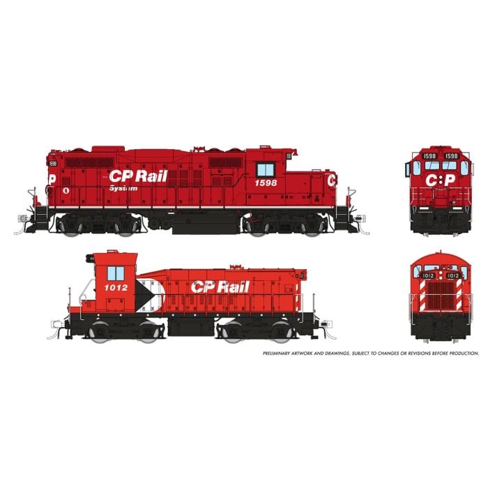 GMD/EMD GP9u Mother+Slug (DC/DCC/Sound): CP - System: #1598 + #1012 - 54519 : HO