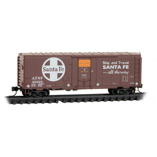 40 FT Plug Door Boxcar Santa Fe ATSF 22222 - 07400190 : N