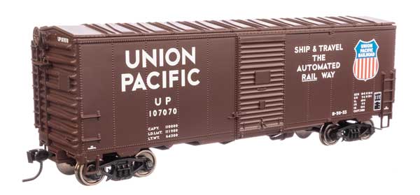 40 FT AAR Modernized 1948 Boxcar Union Pacific UP 107070 - 1214 : HO