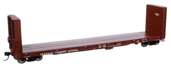 50' CC&F Bulkhead Flatcar Canadian National CN 603116 - 104348 : HO