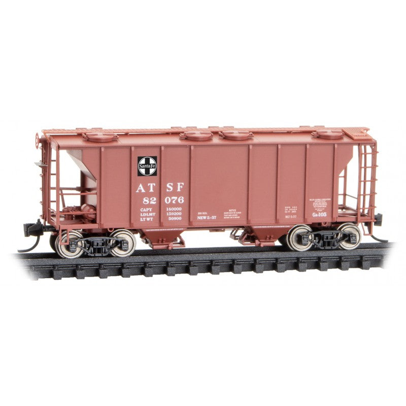 PS-2 2-Bay Covered Hopper Santa Fe ATSF 82076 - 09500051 : N